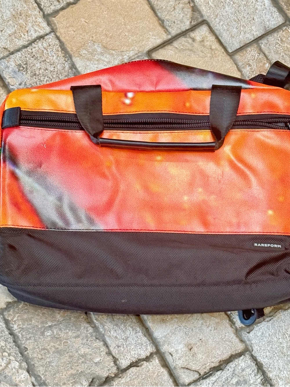 Rareform Orange and Black Men's Backpack & briefcase